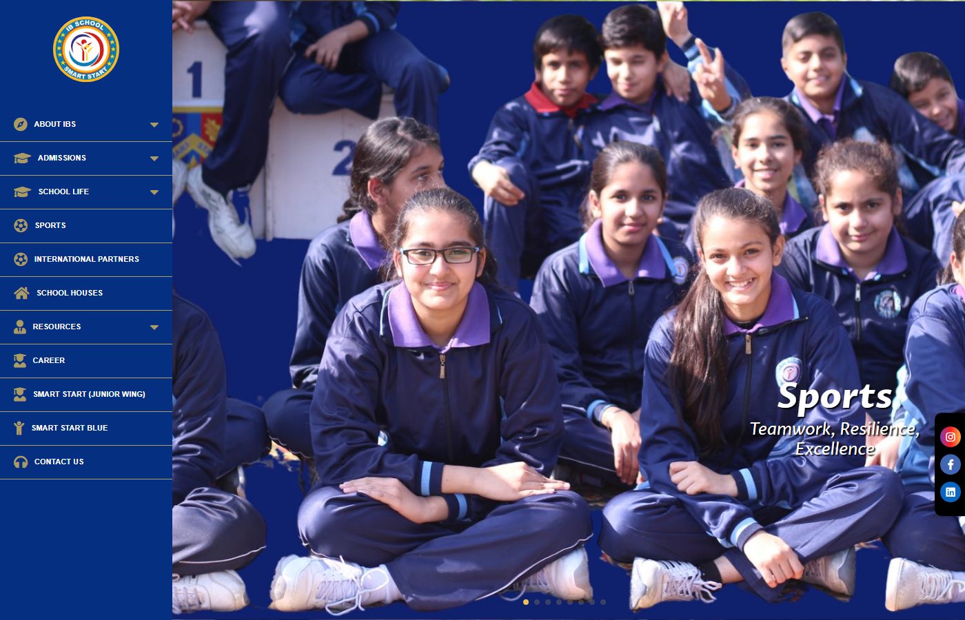 IB School Rohtak website screenshot