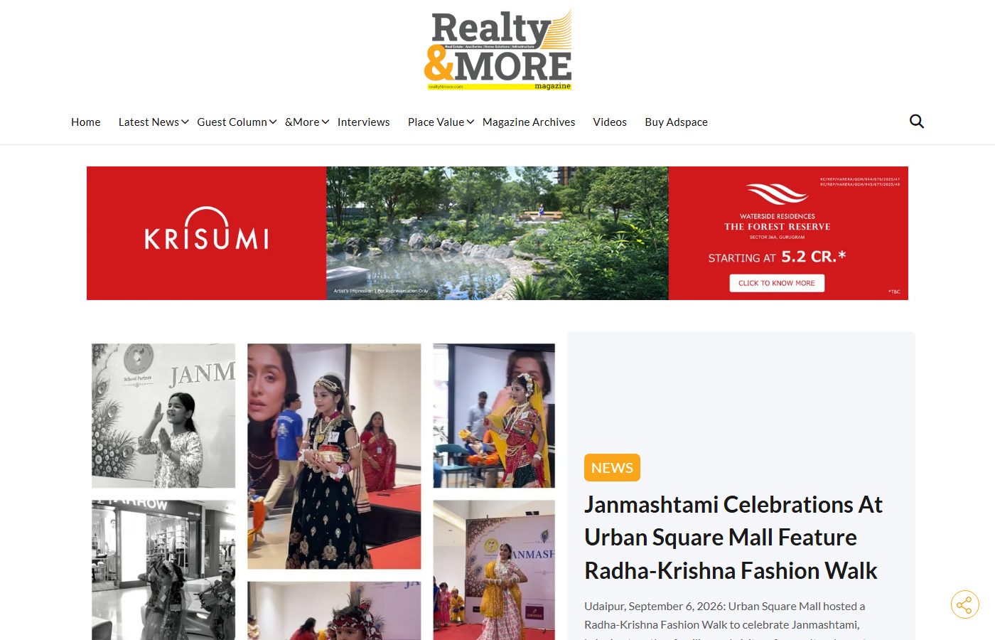 Realty & More Magazine website screenshot