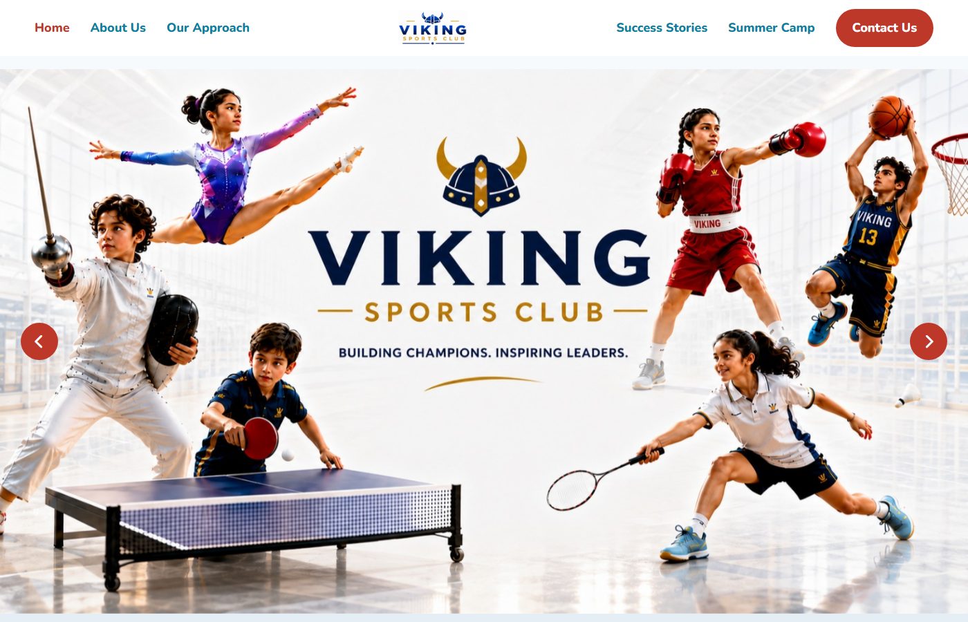 Viking Sports Club website screenshot